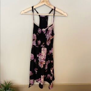 Floral Black and Purple Dress